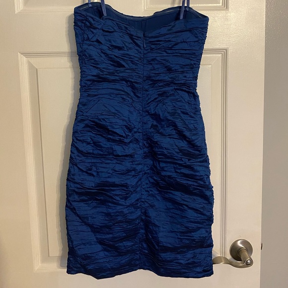 BCGB Maxazria Strapless Cobalt Cocktail Dress - Picture 2 of 3